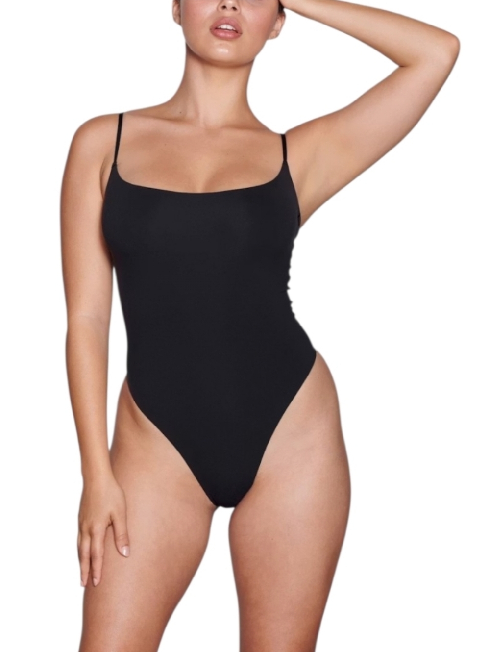 NWT Skims Fits Everybody Cami Thong Bodysuit In Black XS